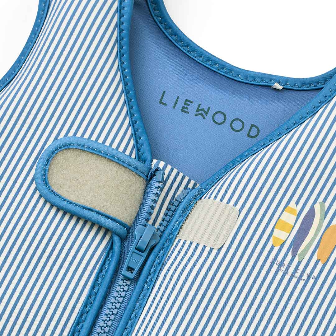 liewood zwemvest dove seersucker - riverside - creme de la creme - 11-15 kg | LW20739 | 2