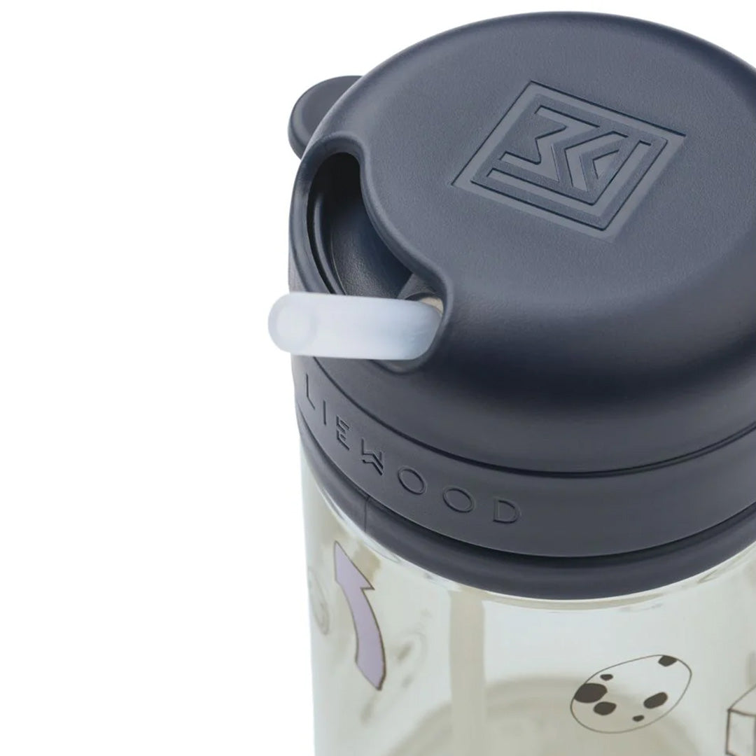 liewood drinkbeker met rietje pavia - play - dusty peppermint - 500 ml | LW20946-2789 | 4