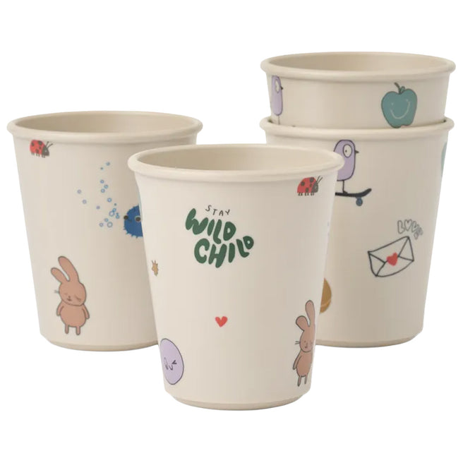 liewood kinderbekers lana - tamtam - sandy - 4st | LW20695-2893 | 