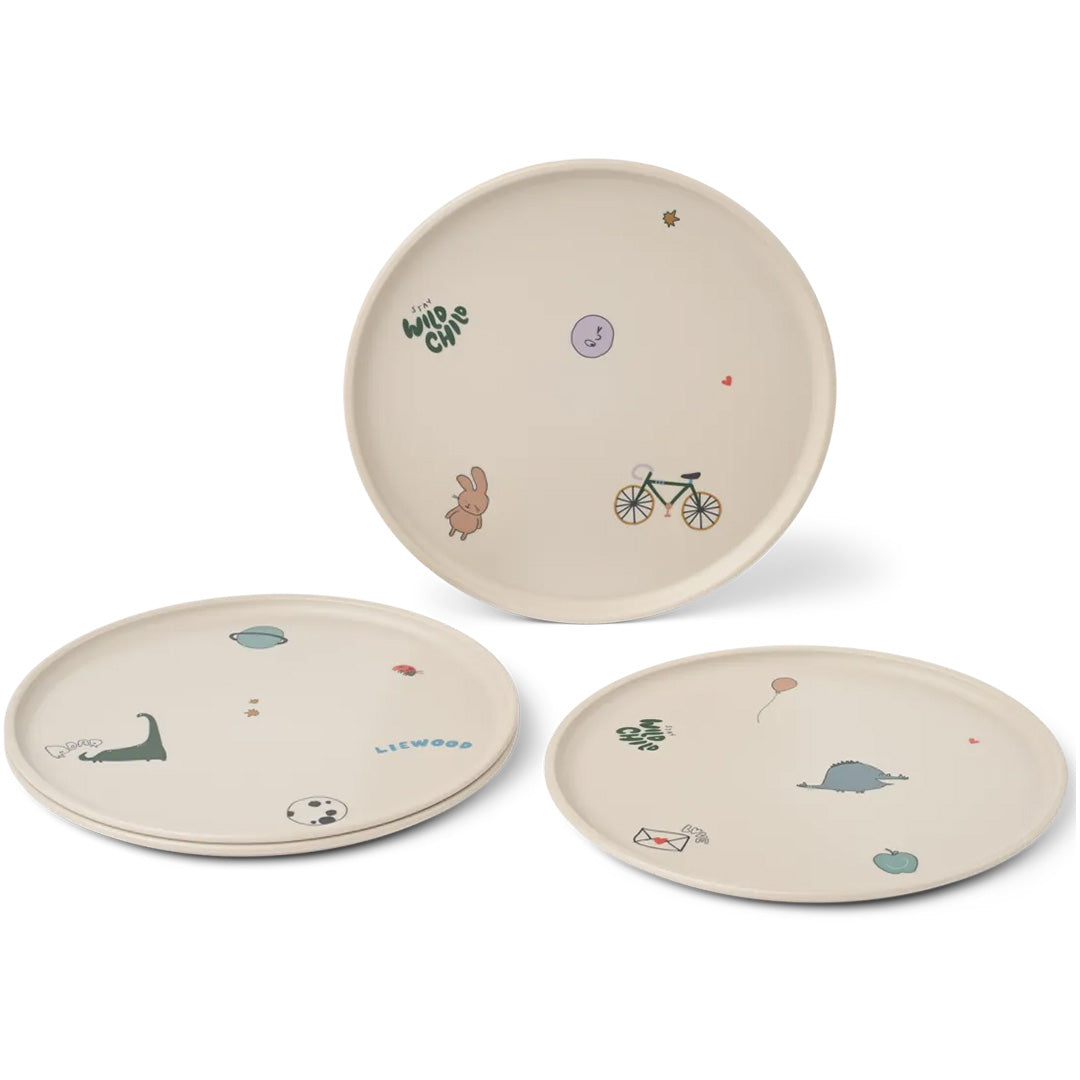 liewood kinderborden remco - tamtam - sandy - 4st | LW20699-2893 | 