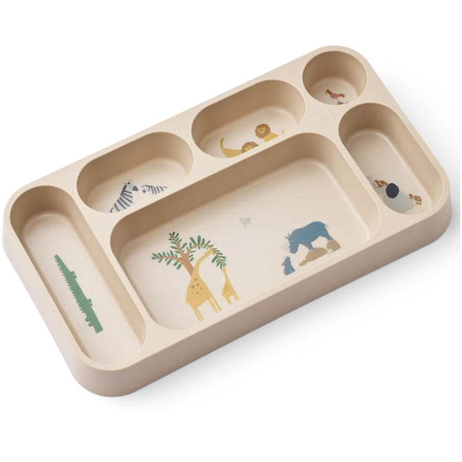 liewood kinderbord met vakken mosu - all together now sandy | LW20337-1499 | 0