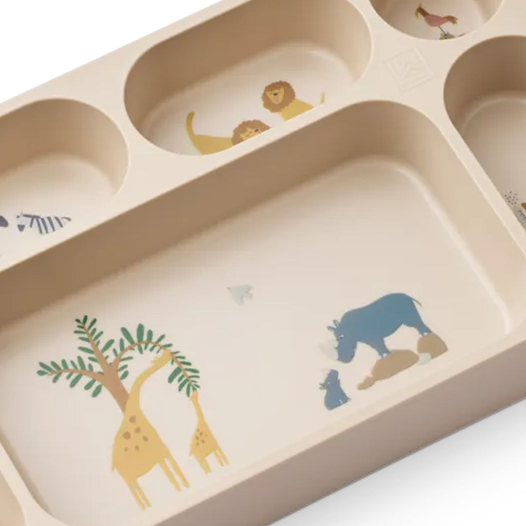 liewood kinderbord met vakken mosu - all together now sandy | LW20337-1499 | 4
