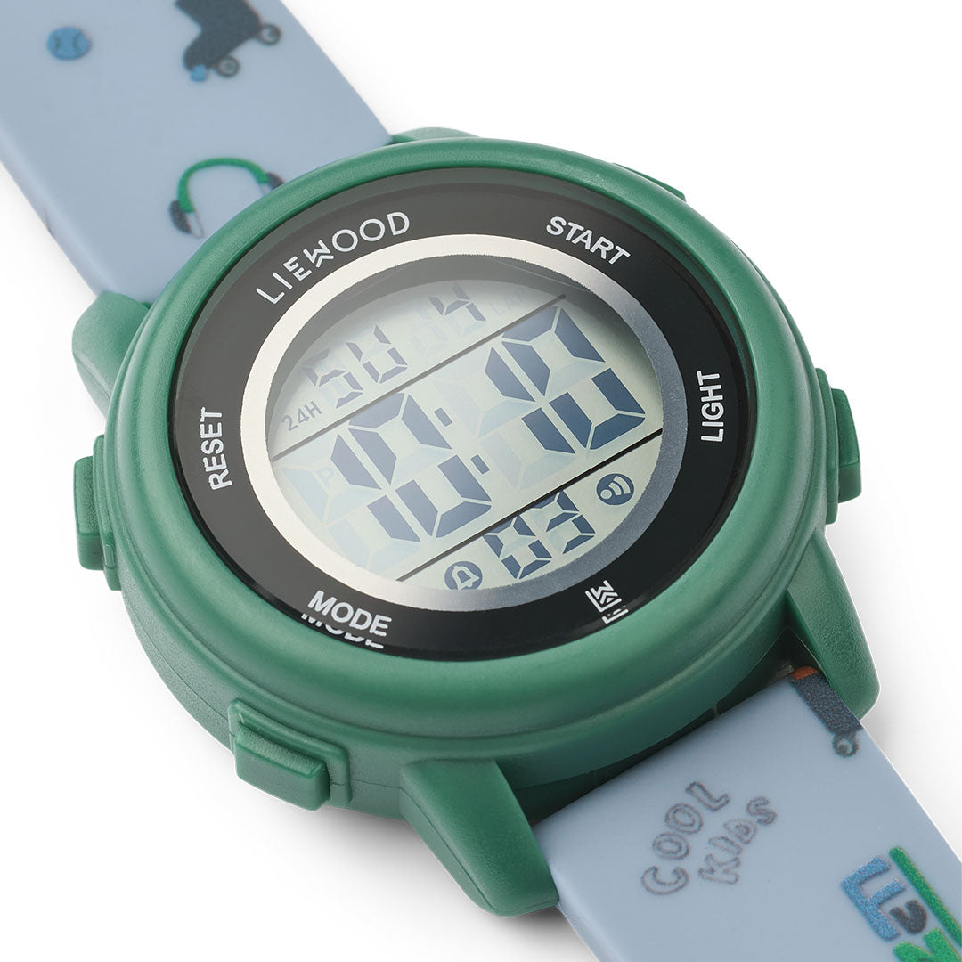 liewood kinderhorloge sussi - fun - beach blue close-up | LW19819-2621 | 4