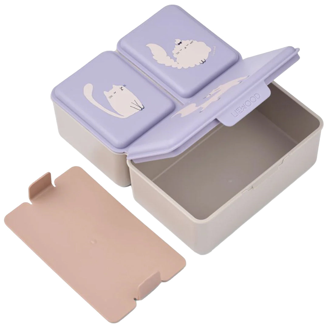 liewood lunchbox driss - cat - warm lilac | LW19266\2781 | 2
