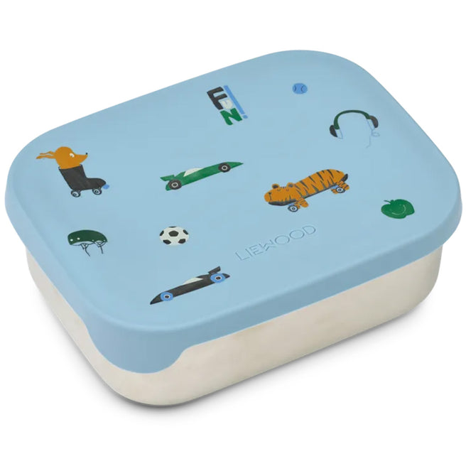 liewood rvs broodtrommel arthur - fun - beach blue 1