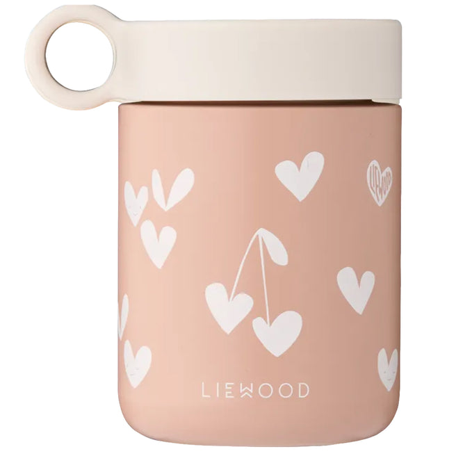 liewood rvs thermos container kiani - sweethearts - pale tuscany 350 ml