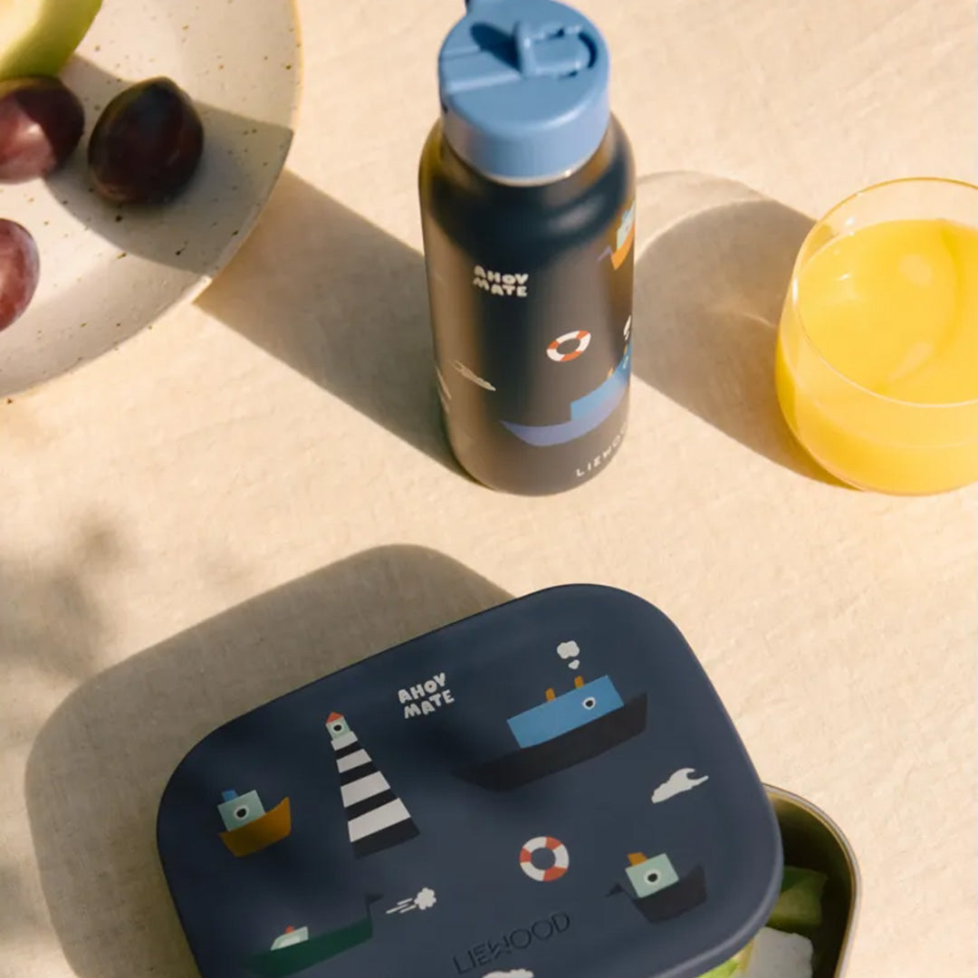 liewood rvs thermosfles falk - sailing - classic navy - 350 ml | LW19617-2617 | 2