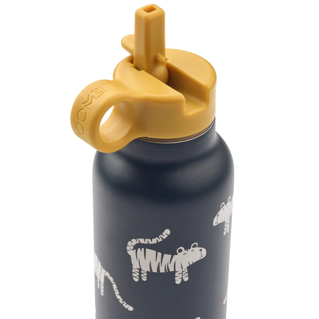 liewood rvs thermosfles falk - tiger - classic navy - 500 ml | LW19616-2784 | 2