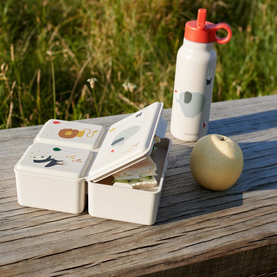 liewood rvs thermosfles falk - pineapple - sandy - 350 ml | LW19617-2791 | 5