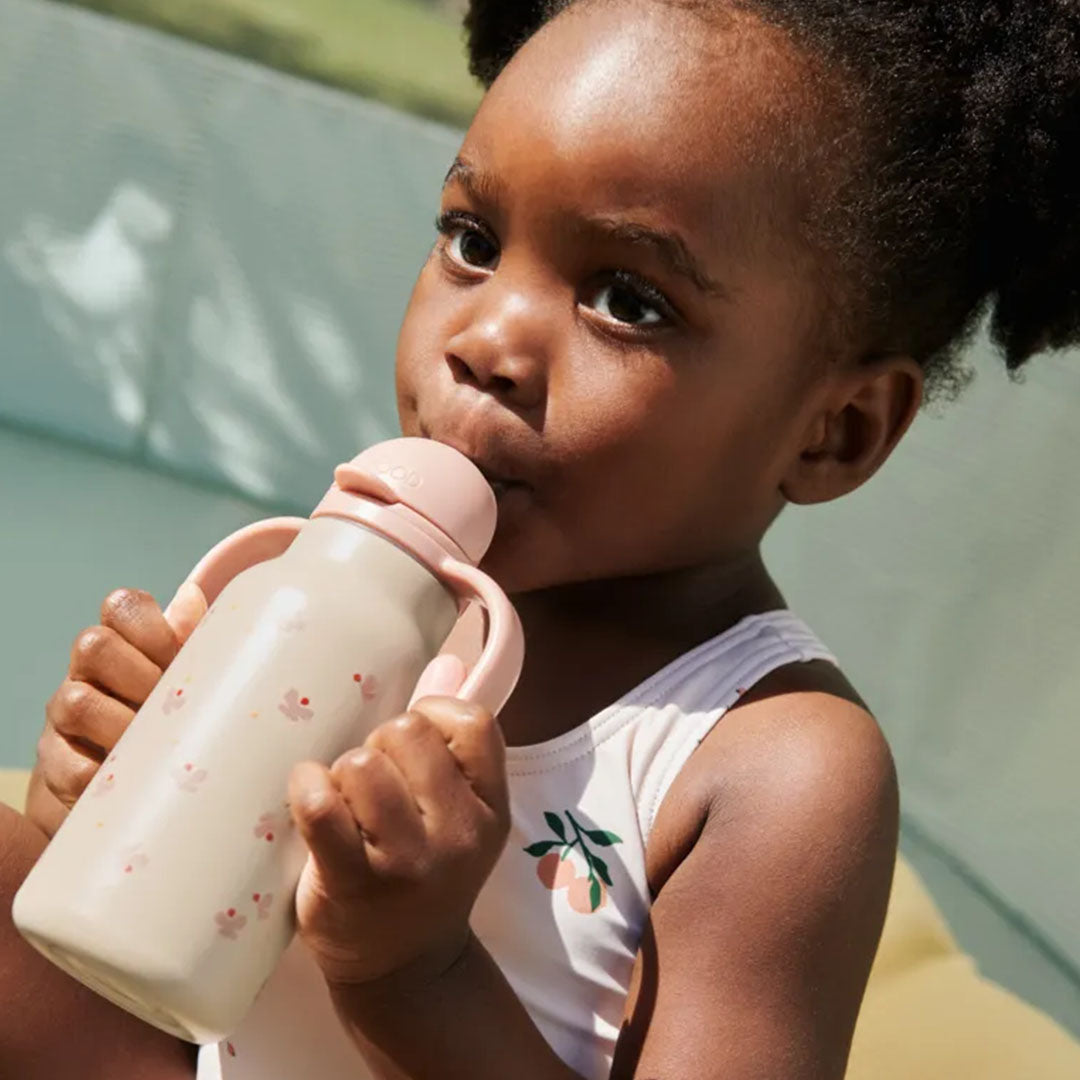 liewood rvs thermosfles kimmie - mini butterfly - apple blossom - 250 ml