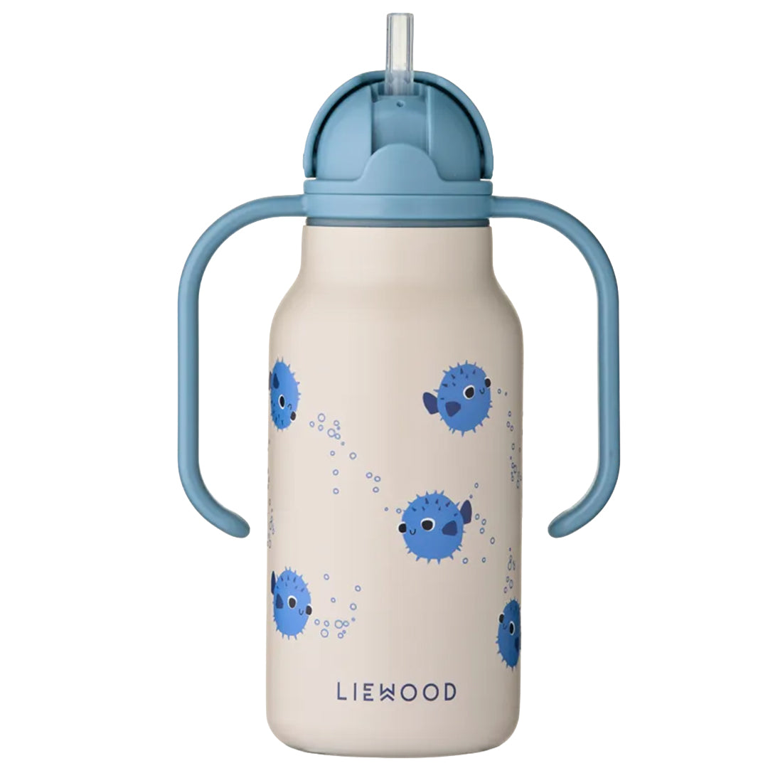 liewood rvs thermosfles kimmie - pufferfish - sandy - 250 ml