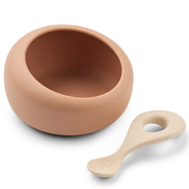 liewood siliconen kinderkom met lepel tuscany rose apple blossom | LW20335-1429 | 0