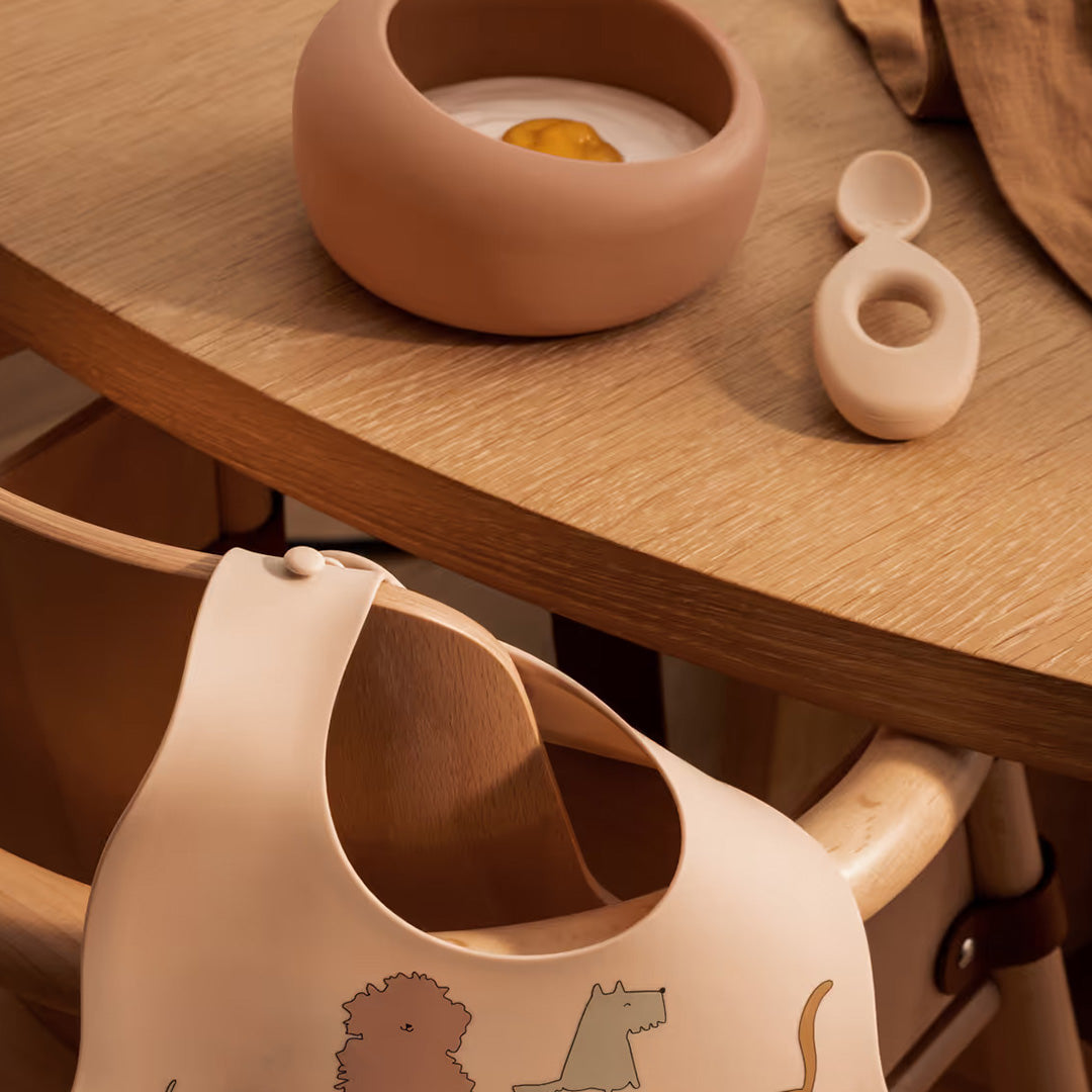 liewood siliconen kinderkom met lepel tuscany rose apple blossom | LW20335-1429 | 1