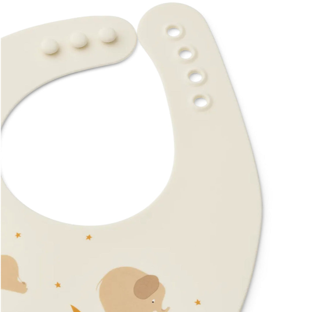 liewood siliconen slabbetjes ember elephant creme de la creme 2st | LW20119-2506 | 2