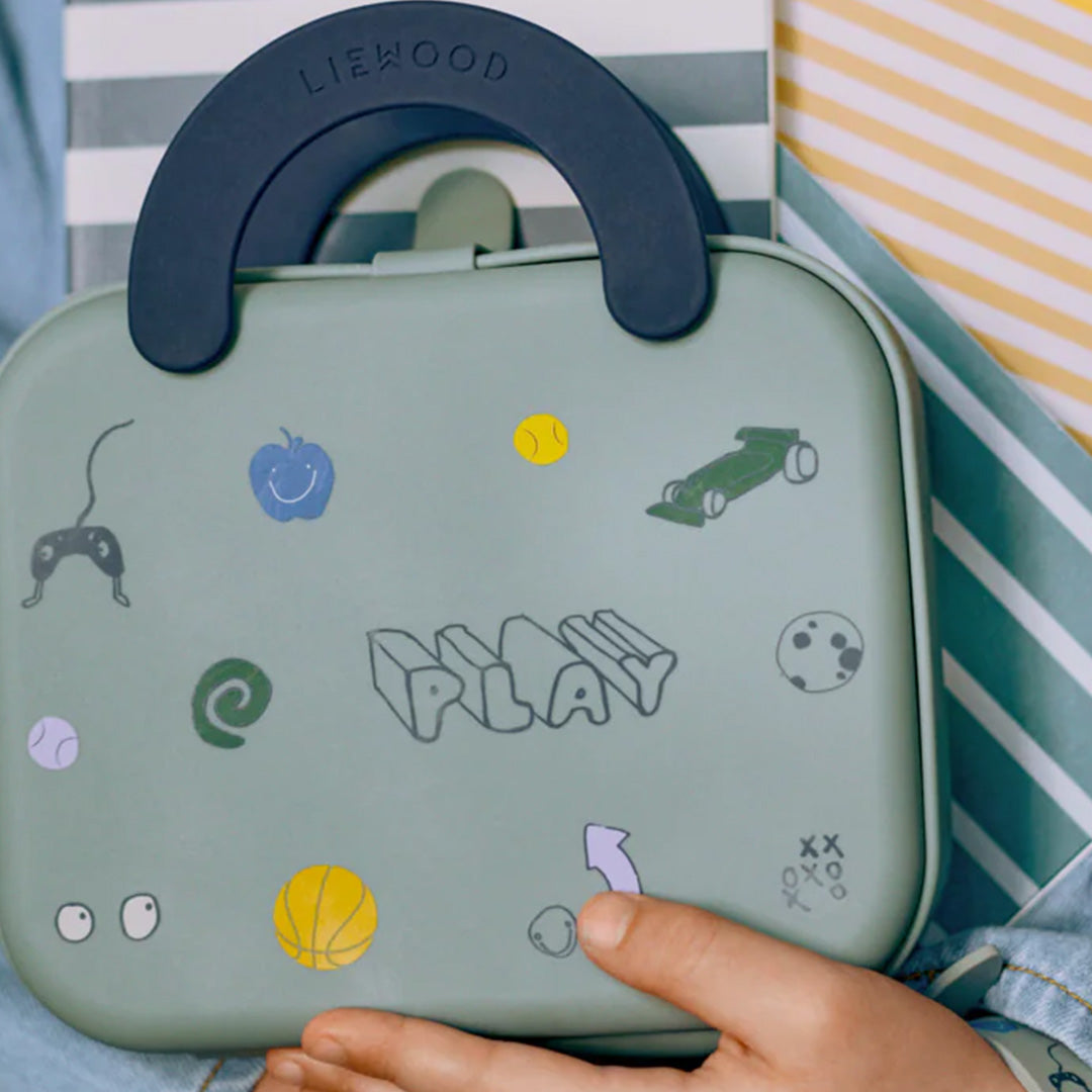 liewood siliconen snackdoos elara - play - dusty peppermint | LW20944-2789 |  2