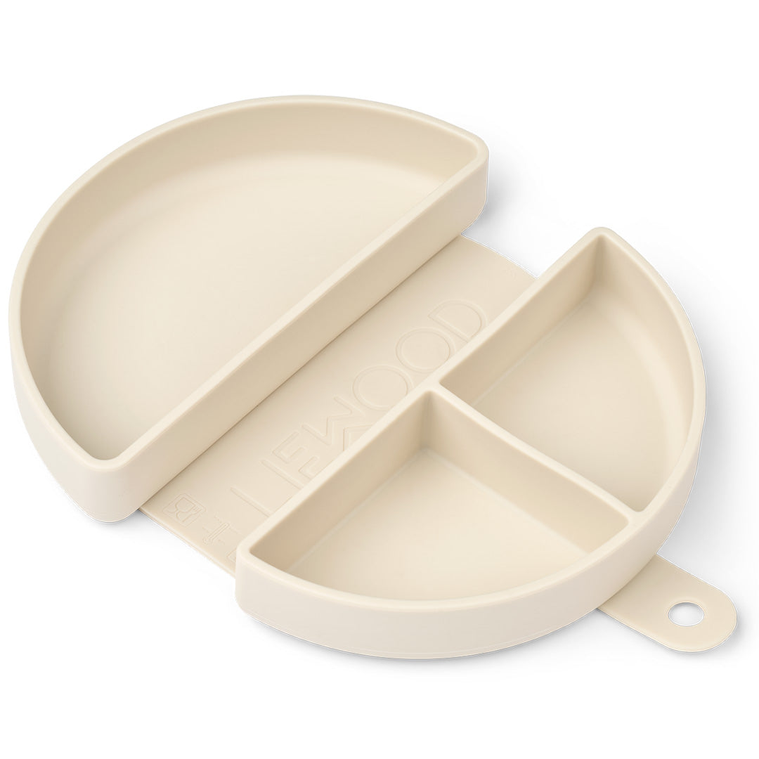 liewood siliconen snackdoos eugene - peach - sea shell binnenkant | LW19265-1232 | 3