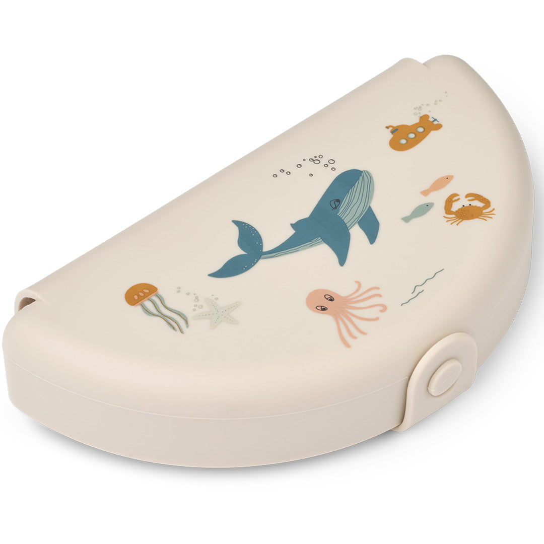 liewood siliconen snackdoos eugene - sea creature - sandy | LW19265-1032 | 1