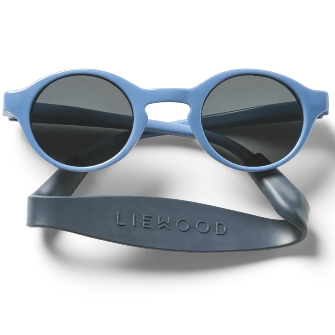 liewood stacey babyzonnebril met hoofdband - riverside - classic navy voorkant | LW19649-2451 | 3