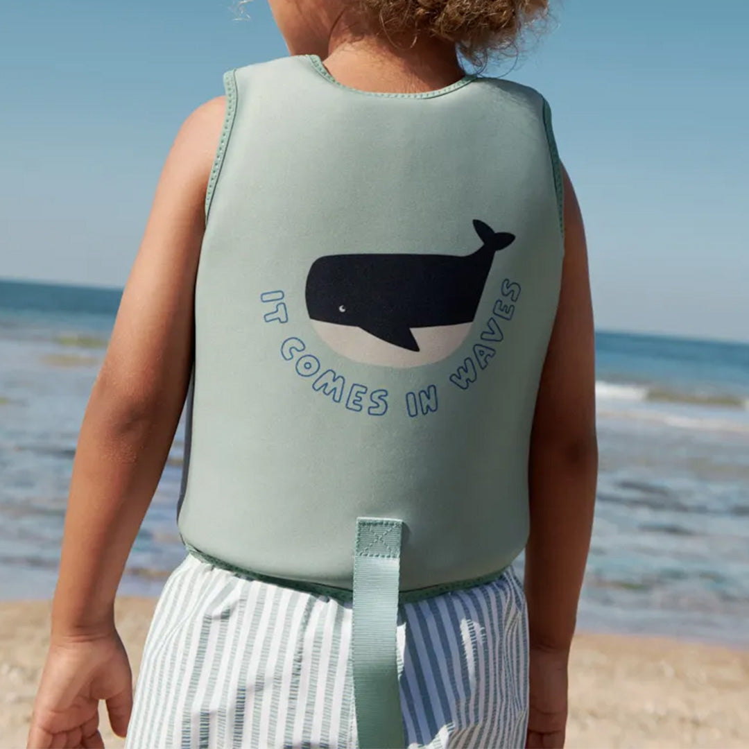 liewood zwemvest dove - it comes in waves peppermint - 15-19 kg  | LW19588-2167-3-4 | 5