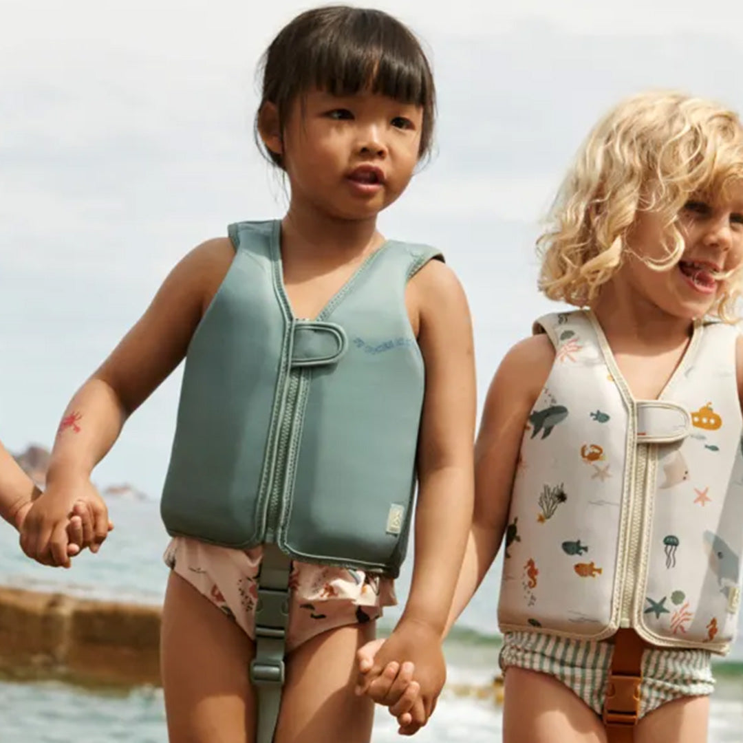 liewood zwemvest dove - it comes in waves peppermint - 11-15 kg | LW19588-2167-1-2 | 6