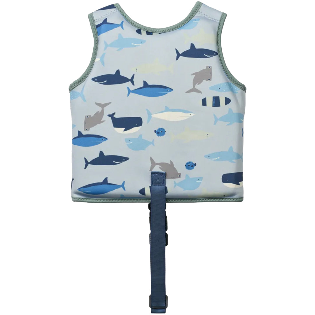 liewood zwemvest dove-shark-doveblue-1 | LW19588-2619-5-6 | 4
