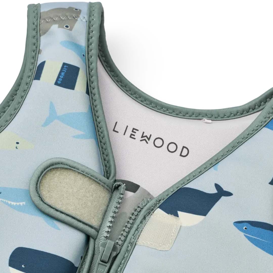 liewood zwemvest dove - shark - dove blue - 11-15 kg | LW19588-2619-1-2 | 3