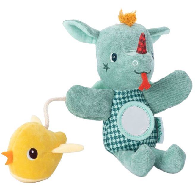 lilliputiens knuffeldraak met rammelaar - joe - 22 cm | 22.83427 | 0