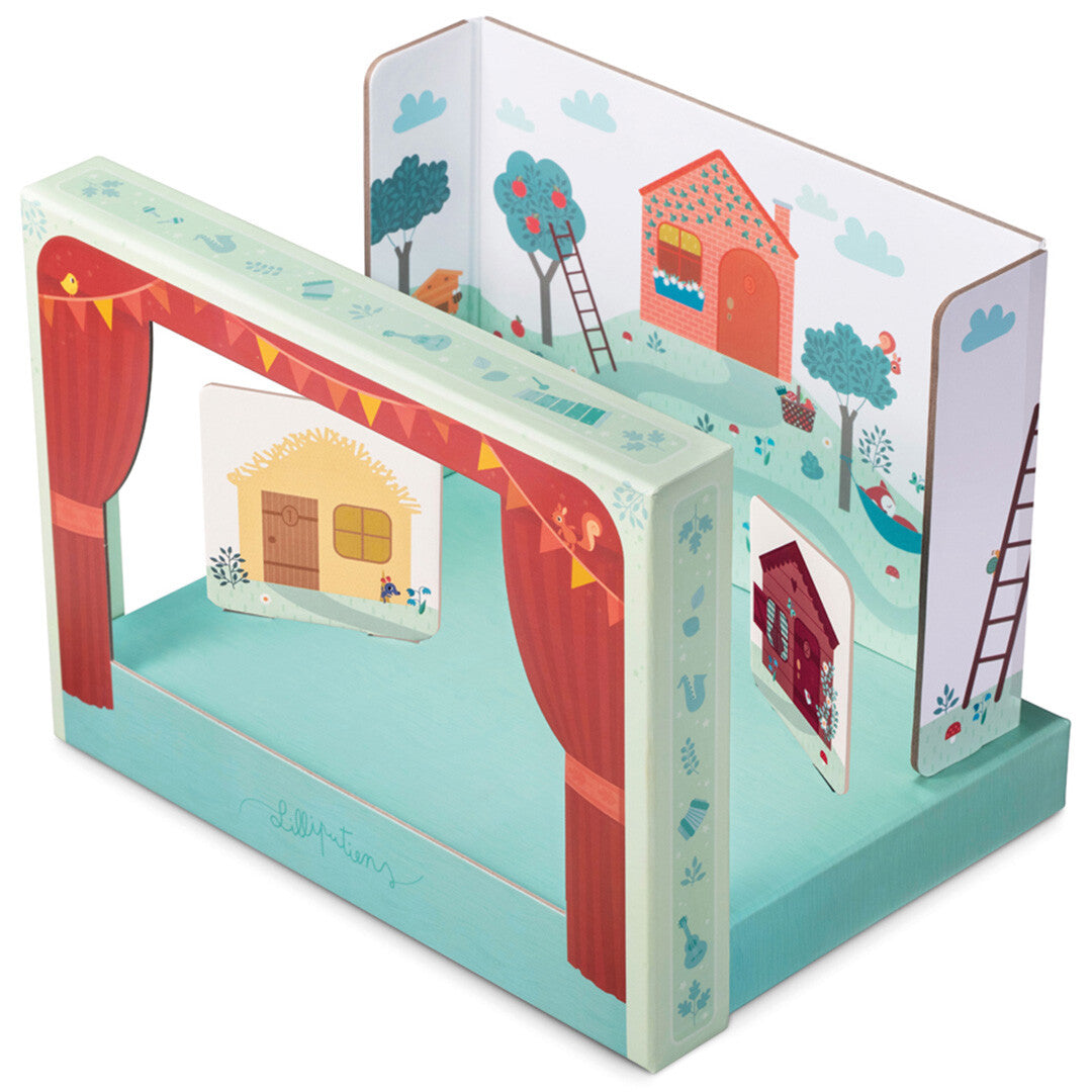 lilliputiens magnetische poppenkast - de wolf en de drie biggetjes | 2283407 | 1