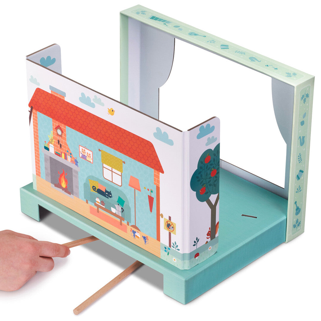 lilliputiens magnetische poppenkast - de wolf en de drie biggetjes | 2283407 | 2