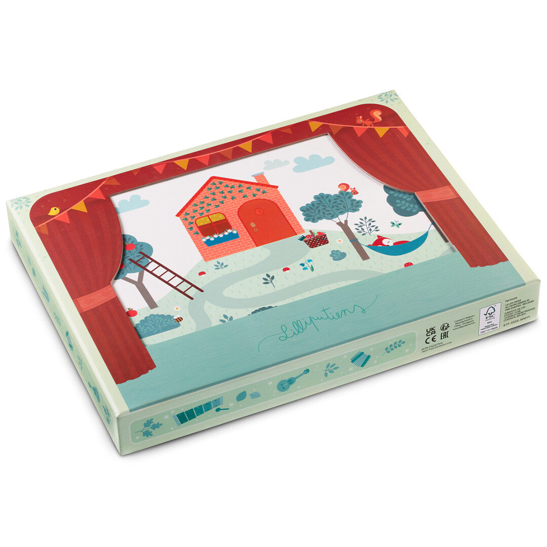 lilliputiens magnetische poppenkast - de wolf en de drie biggetjes | 2283407 | 8
