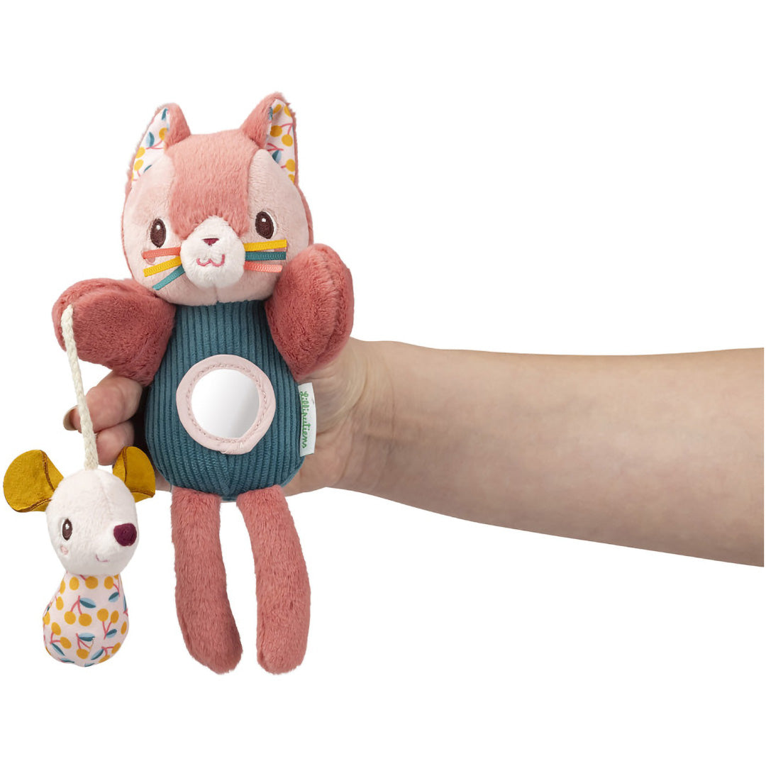 lilliputiens activiteitenhandpop met rammelaar - jeanne - 23 cm | 22.83644|2