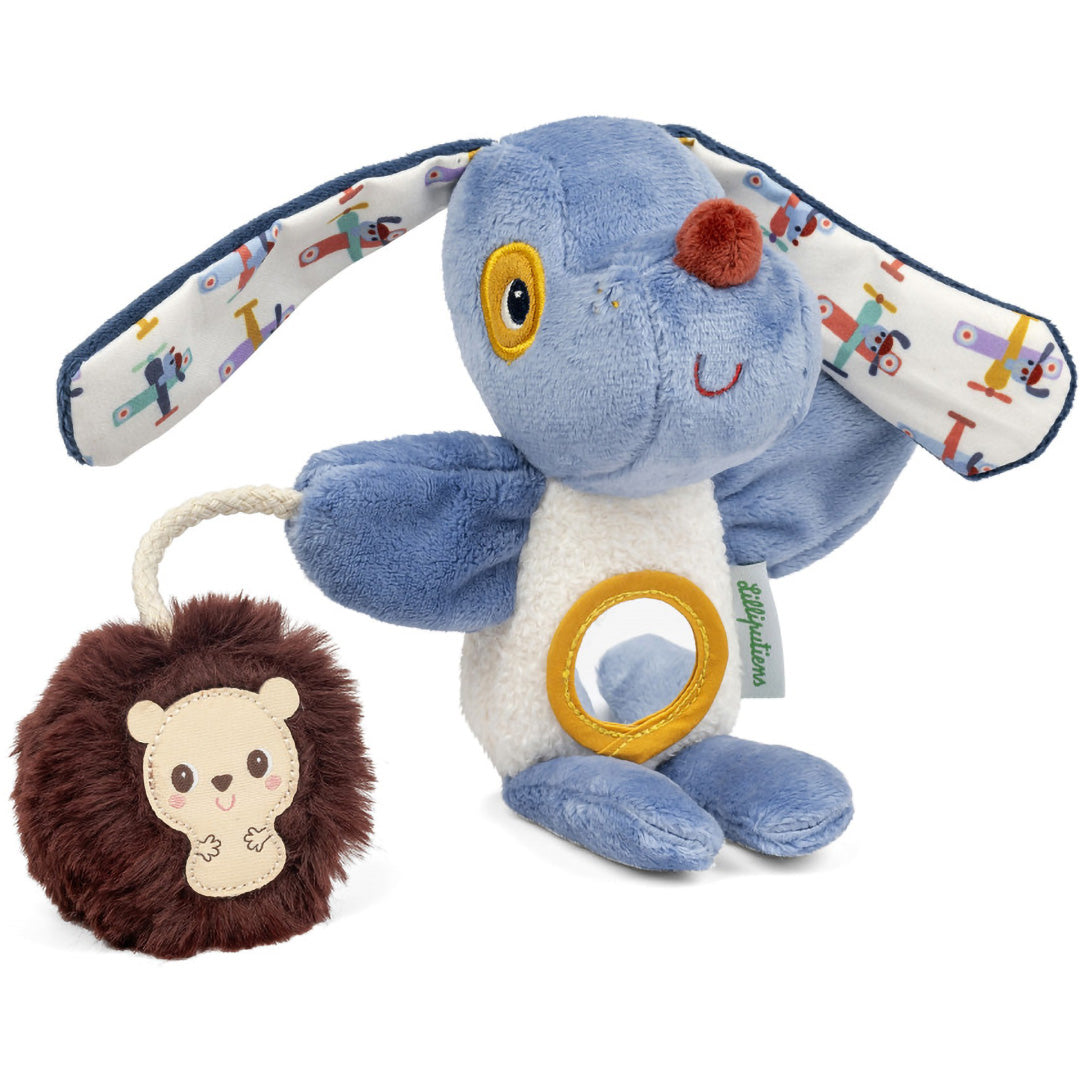 lilliputiens activiteitenhandpop met rammelaar - jules - 20cm | 22.83643| 1