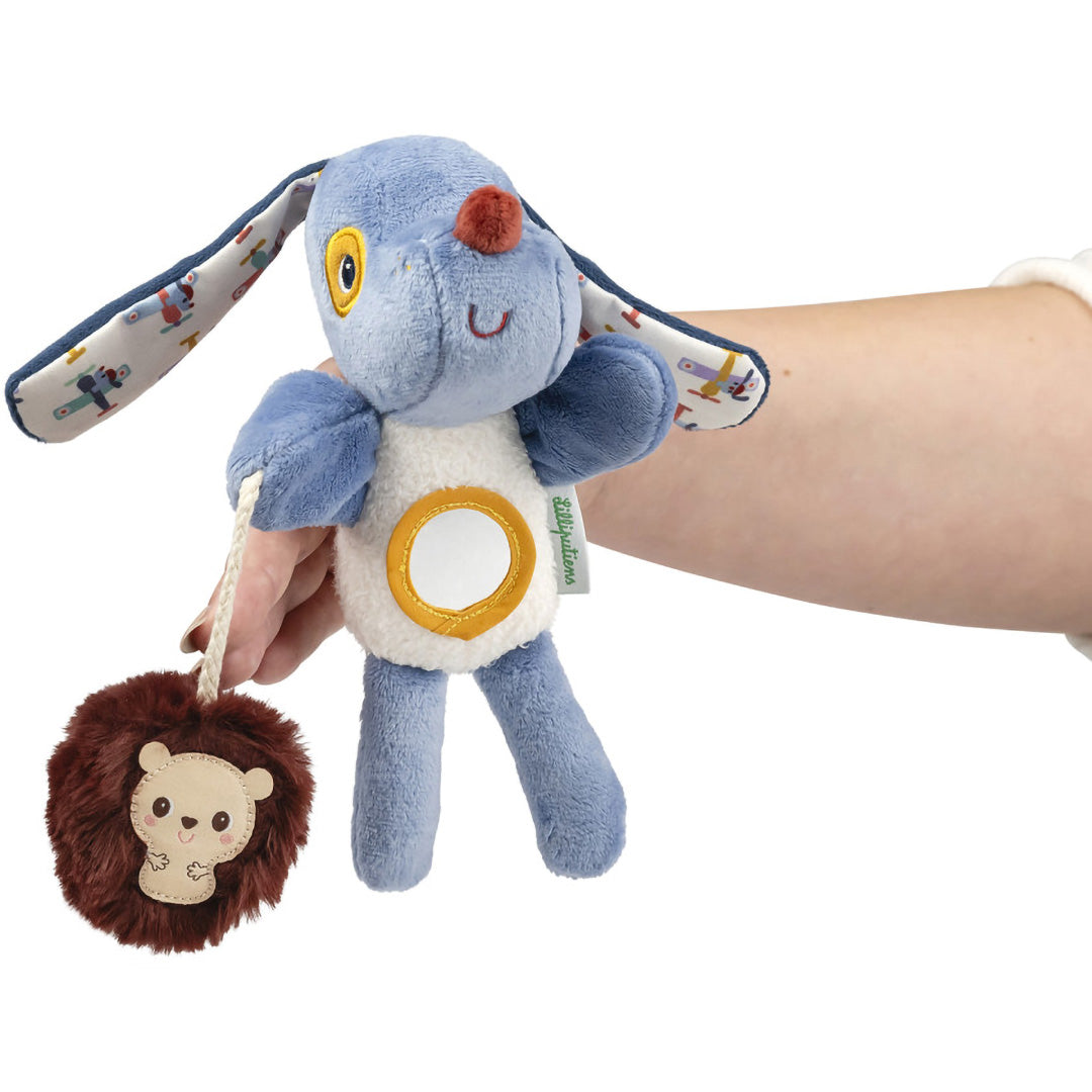 lilliputiens activiteitenhandpop met rammelaar - jules - 20cm | 22.83643| 2