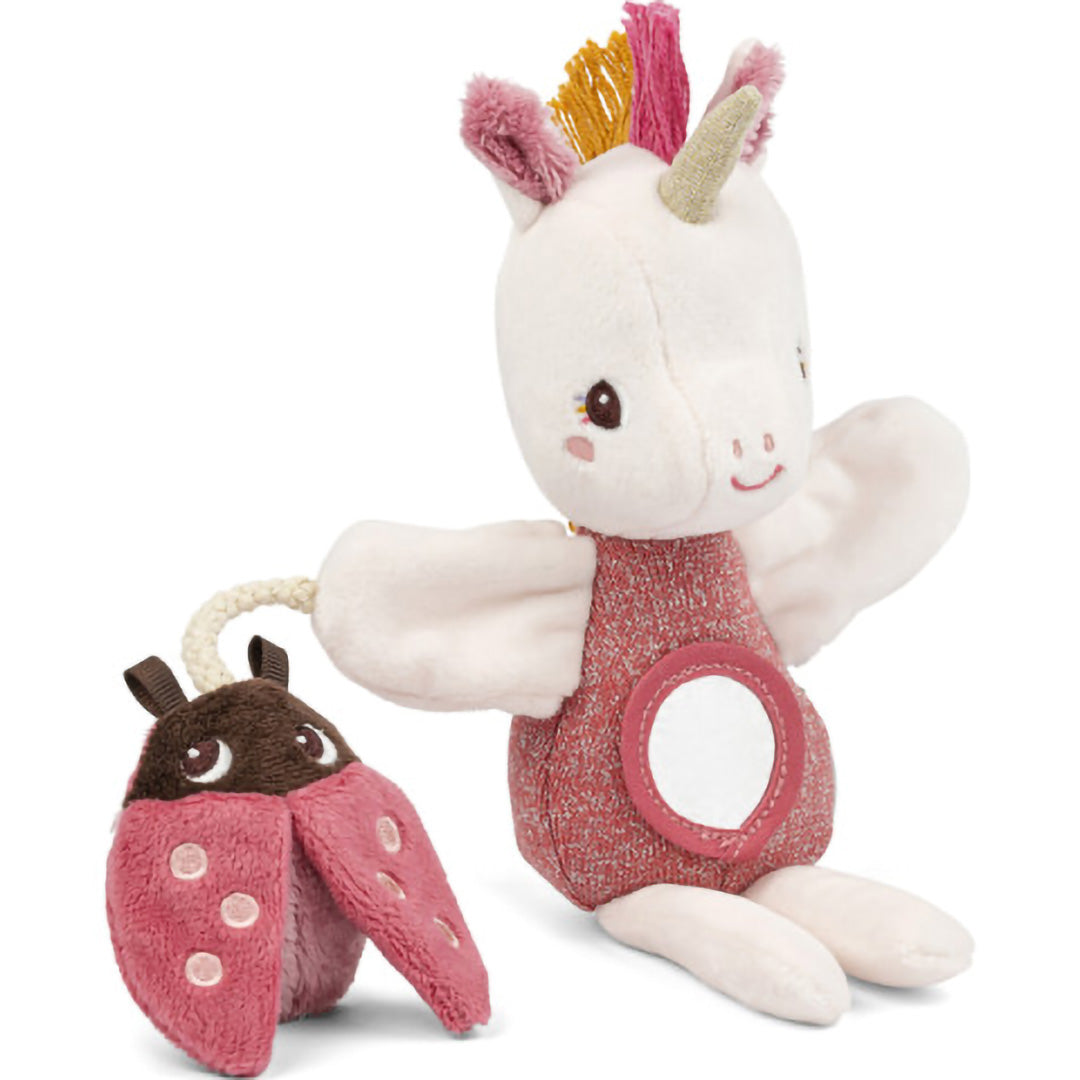 lilliputiens activiteitenhandpop met rammelaar - lena - 23cm | 22.83599 | 1