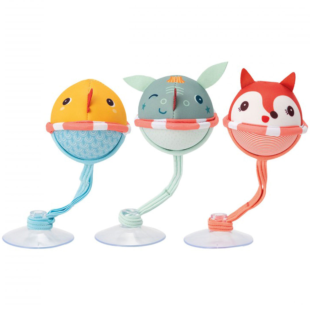 lilliputiens badballen met zuignap - joe - 3 st