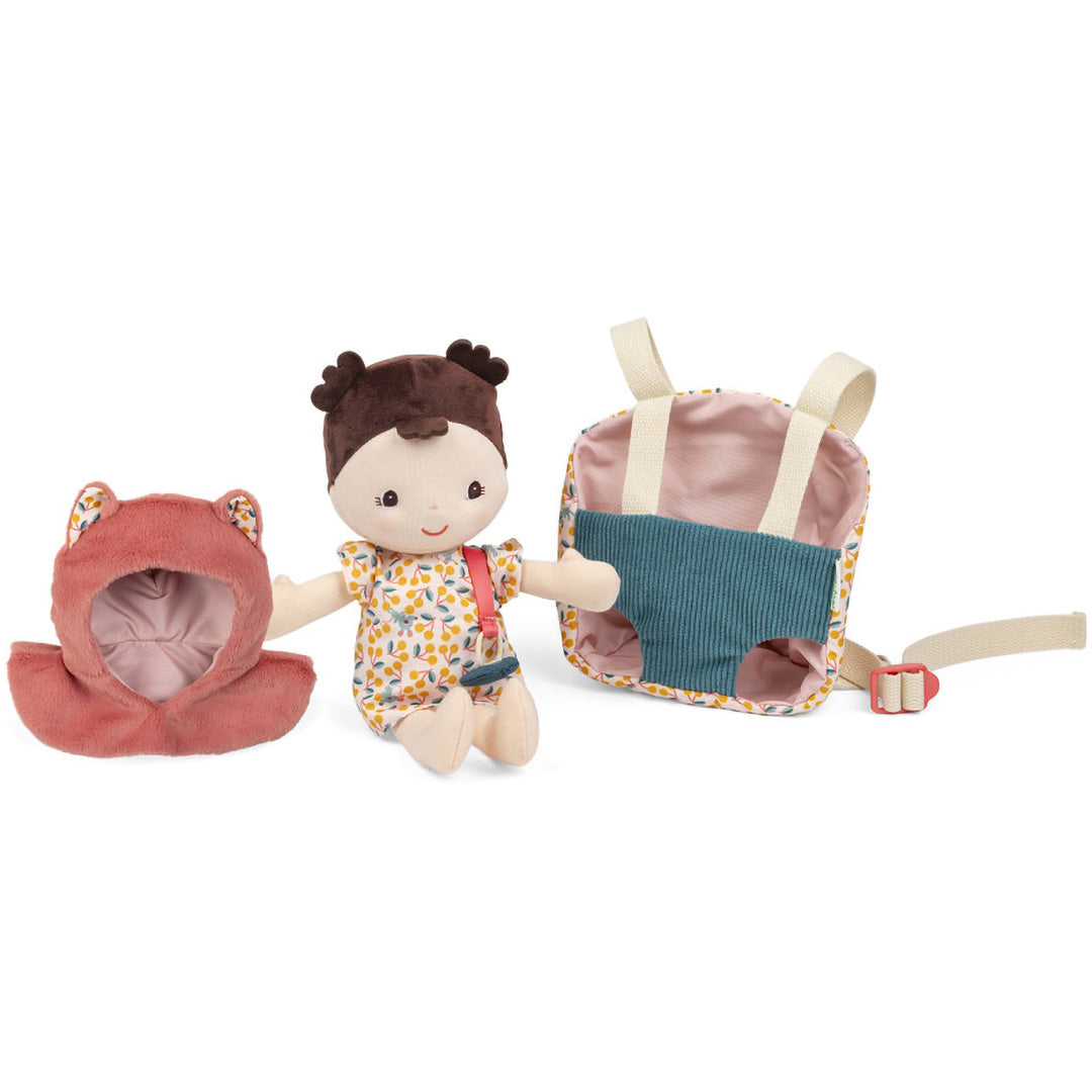 lilliputiens lappen pop met draagzak - jeanne | 22.83634 | 4