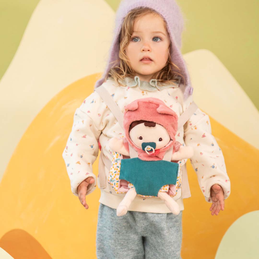 lilliputiens lappen pop met draagzak - jeanne | 22.83634 | 3