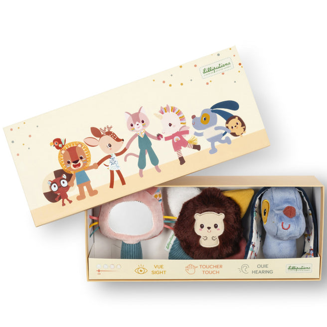 lilliputiens sensorische rammelaars - jules - 3st | 22.83587| 1