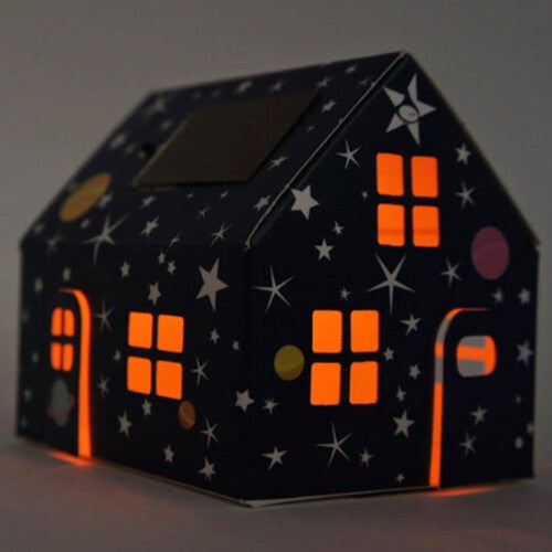 litogami bouwpakketje huisje met zonnepaneel - sterren  | 2004STA | 2