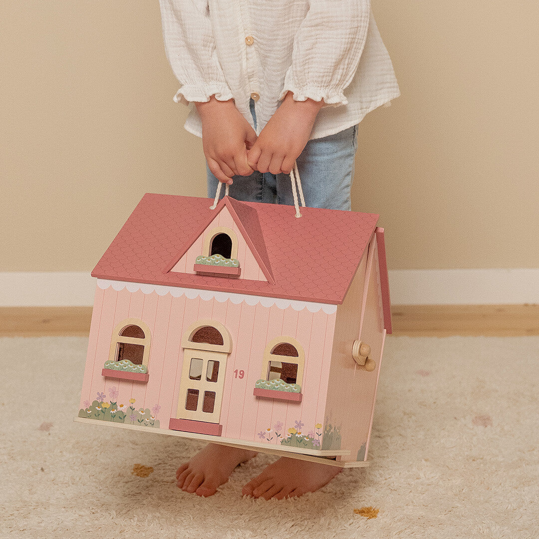 little dutch draagbaar poppenhuis gemeubileerd | LD7116 | 1