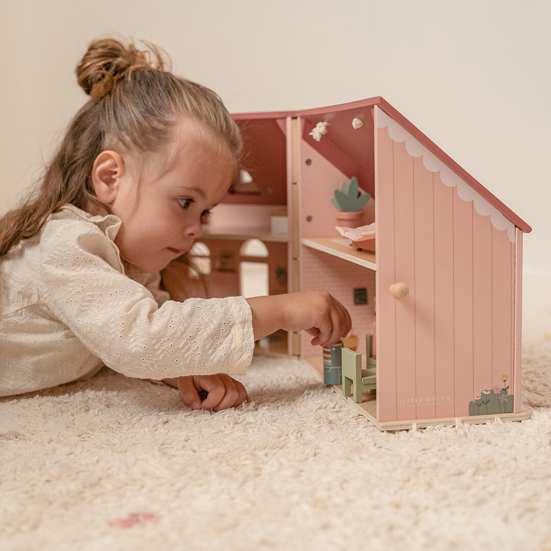 little dutch draagbaar poppenhuis gemeubileerd | LD7116 | 2