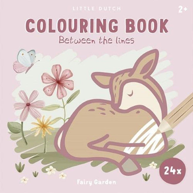 Little Dutch kleurboek 'Fairy Garden' met een illustratie van een hertje, bloemen en een vlinder op de voorkant.