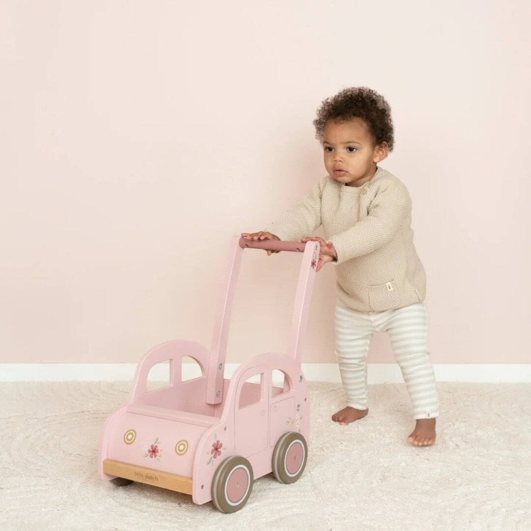little dutch loopwagen auto roze | LD7128 | 1