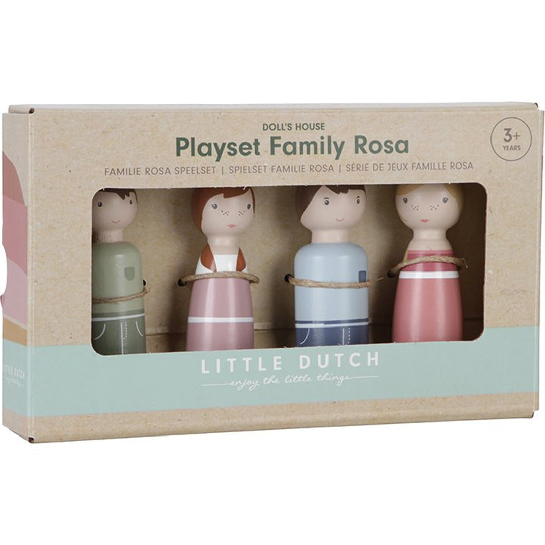 little dutch poppenhuispoppen familie rosa - 4st | LD7121 | 1