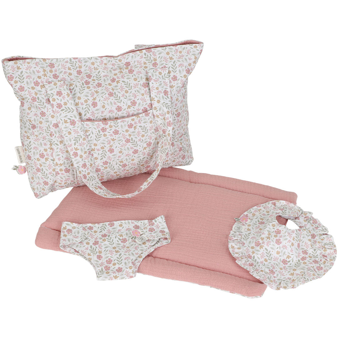 LD4589 | little dutch poppenluiertas - soft flowers - 4-delig | 1