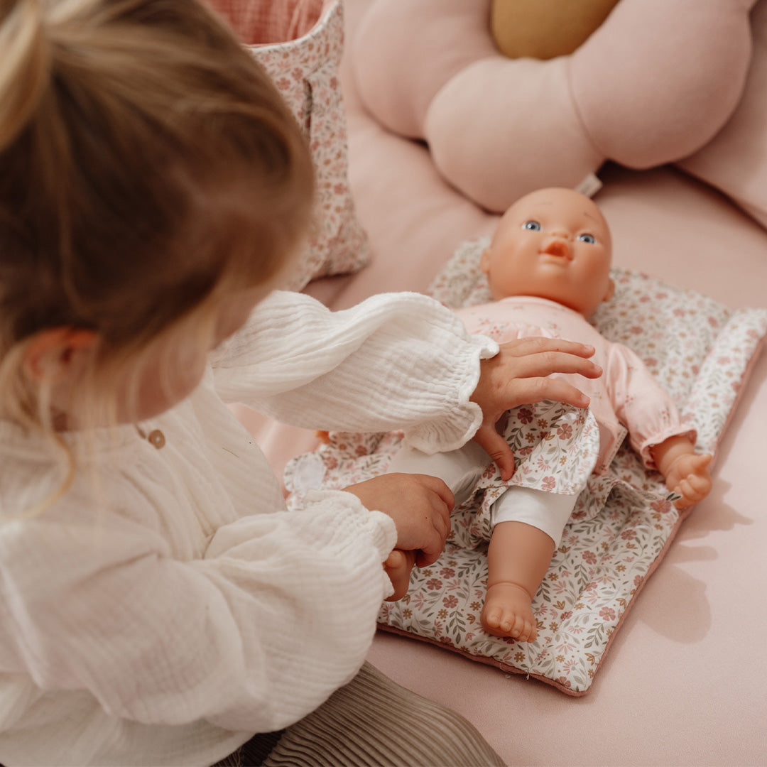 LD4589 | little dutch poppenluiertas - soft flowers - 4-delig | 2
