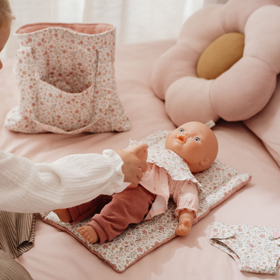 LD4589 | little dutch poppenluiertas - soft flowers - 4-delig | 3
