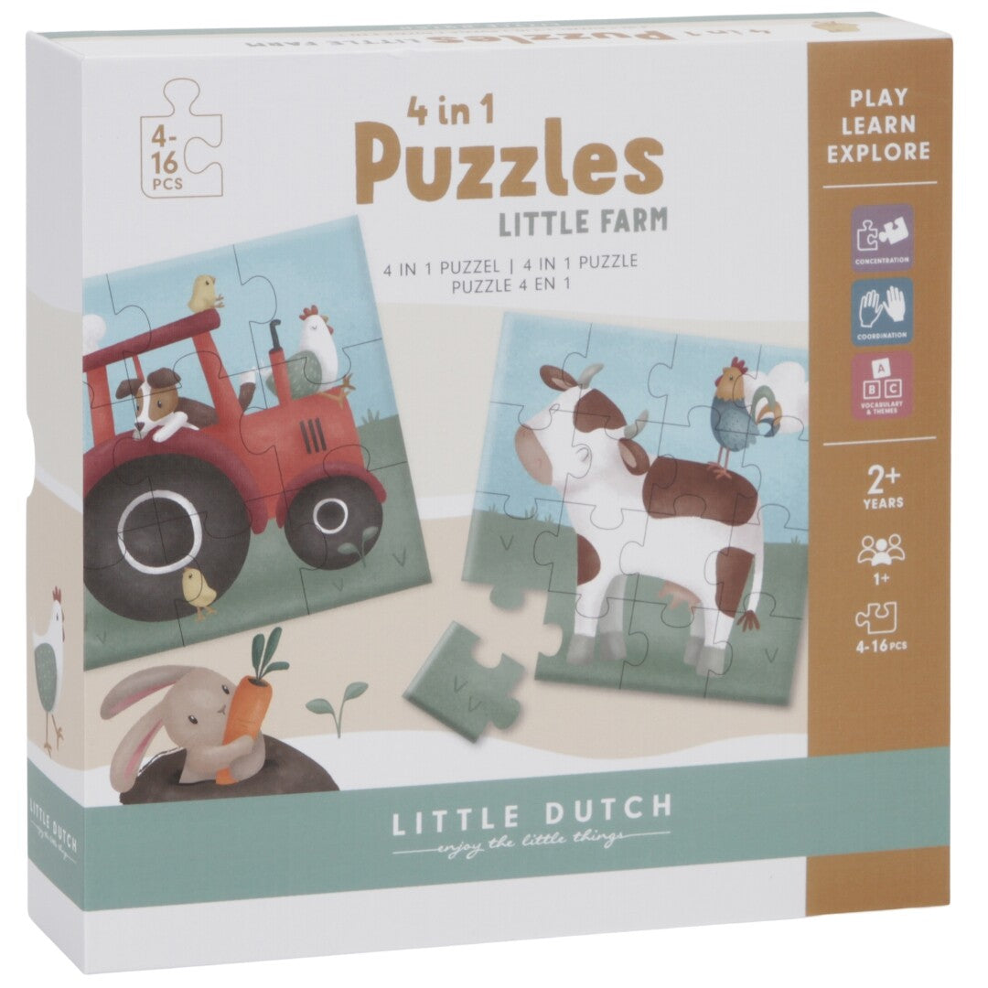 little dutch puzzel little farm - 4, 6, 9, 16st | LD7153 | 0