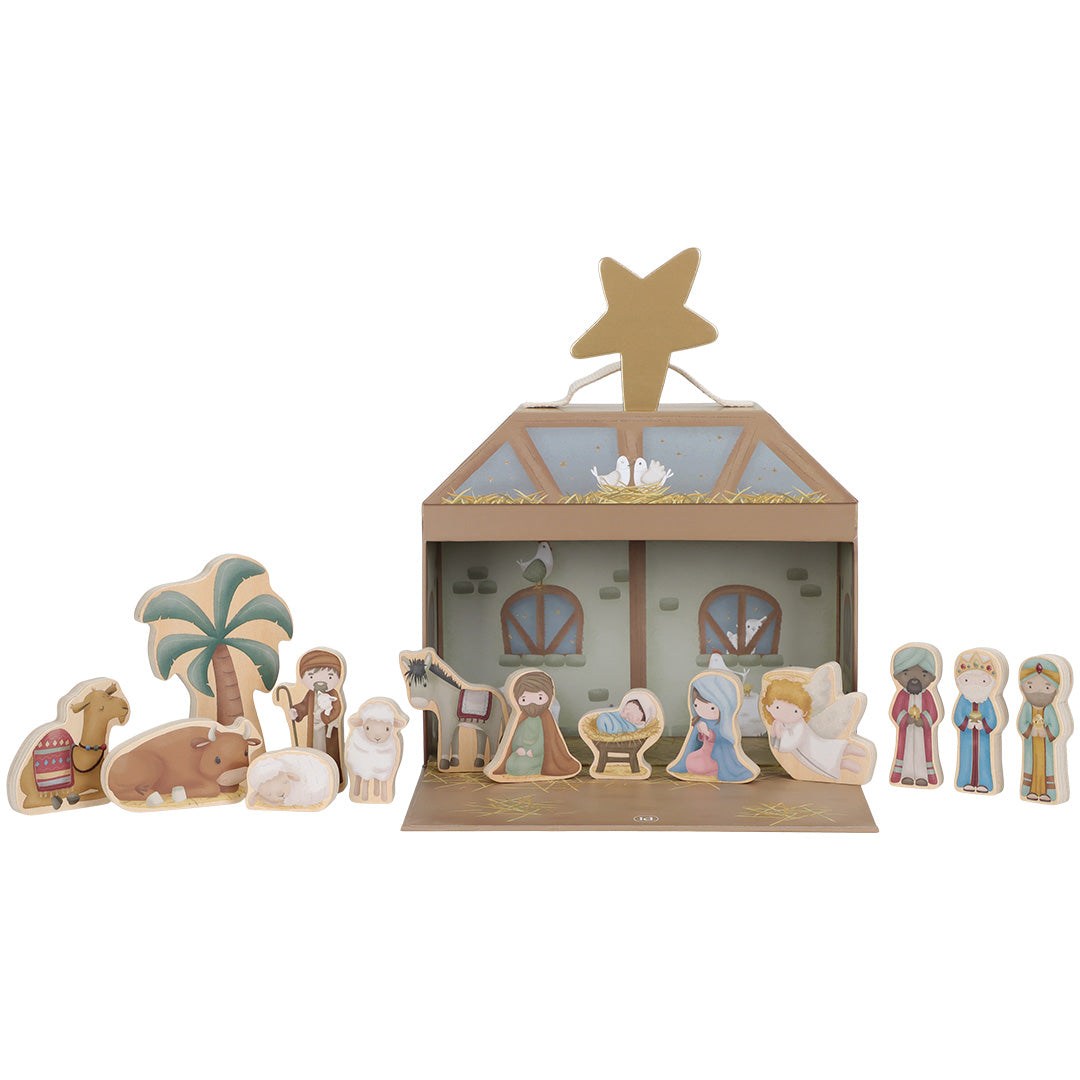 little dutch speelkoffer kerststal - 15-delig | LD4879 | 1