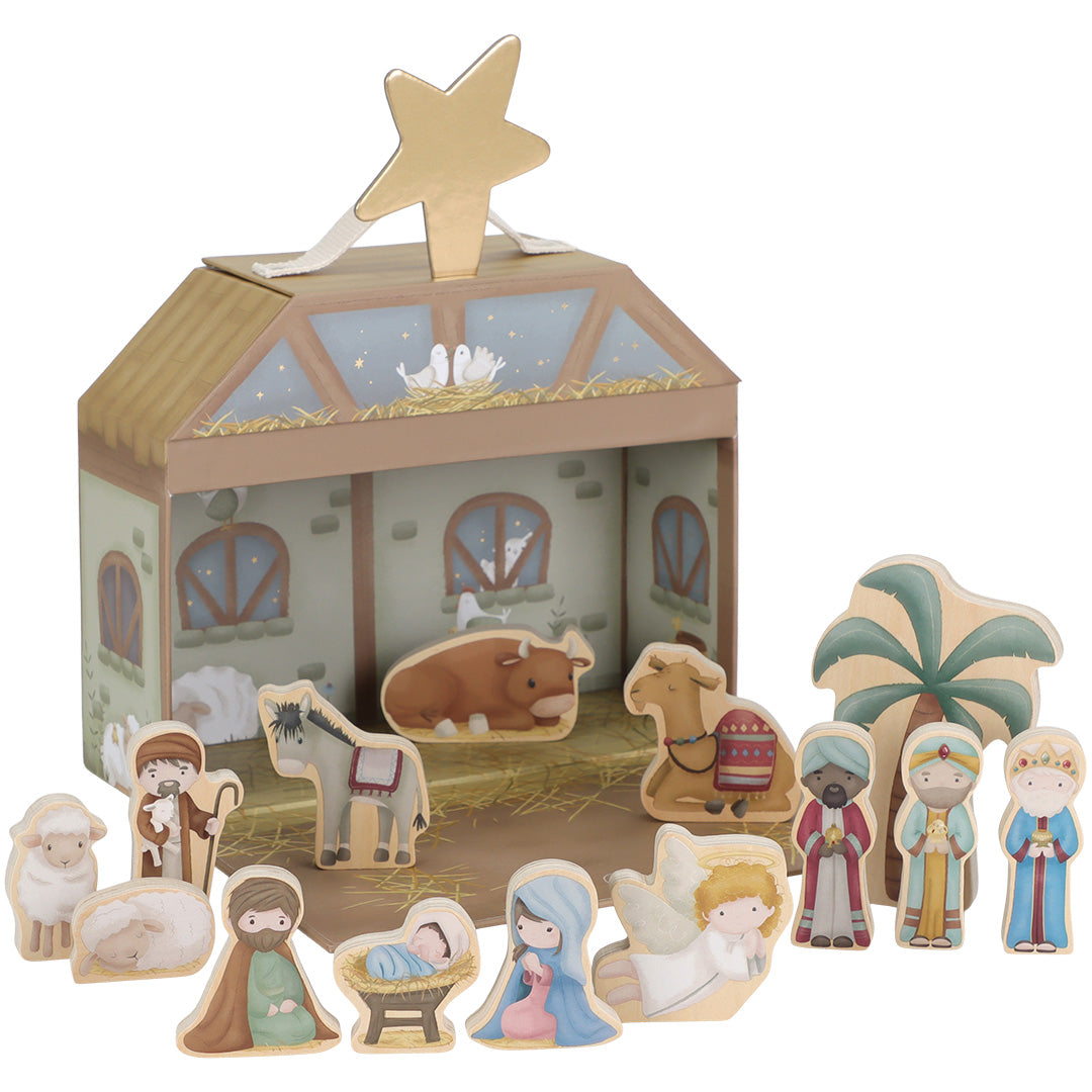 little dutch speelkoffer kerststal - 15-delig | LD4879 | 6
